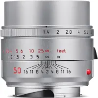 Leica Objectif hybride Summilux M 50mm f/1.4 ASPH finition adonisée silver
