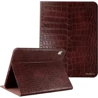 Selencia Croco bookcase voor de Apple iPad 11 (2025) 11 inch A16 / iPad 10 (2022) 10.9 inch - Burgundy