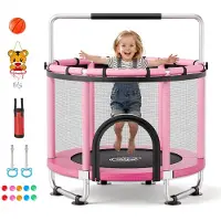 Vevor minitrampoline voor kinderen met veiligheidsnet en handgreep