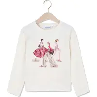 Mayoral Meisjes Tops & T-shirts L/s Shirt Dress - Gebroken Wit - Maat 98