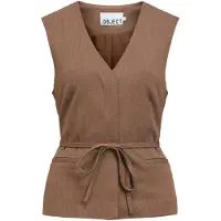Vila Gilet 'OBJLisa' chocoladebruin