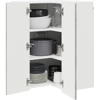 vidaXL Muurhoekkast PORTO Grijs Sonoma 57 x 57 x 80 cm Bewerkt hout