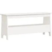 vidaXL Halbank 100x28x45 cm massief grenenhout wit