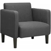 vidaXL Fauteuil met armleuningen 54 cm corduroy stof donkergrijs