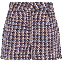 Like Flo regular fit regular waist pied-de-poule casual short - paars Korte broek Meisjes Polyester - maat 134/140