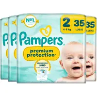 Pampers 4x Premium Protection Luiers Maat 2 (4-8 Kg) 35 Stuks