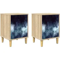 vidaXL Nachtkastje RAALTE 2 st Sonoma Eiken 36 x 33 x 50 cm