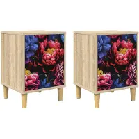 vidaXL Nachtkastje KIEL 2 st Sonoma Eiken 36 x 33 x 50 cm Bewerkt hout