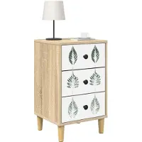 vidaXL Nachtkastje HANAU Sonoma Eiken 36 x 33 x 60 cm Bewerkt hout