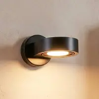 Argon Wandspot Lili, zwart, Ø 14 cm, GX53 Lili , zwart, Hal, metaal, Modern, buitenspot