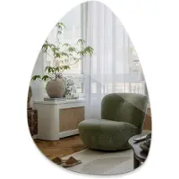 Tulup Organische Spiegel - Spiegel in Organische Vorm - Asymmetrische Organische Spiegel - Stijlvolle Onregelmatige Spiegel - Decoratieve Organische Spiegel - 64x90 cm
