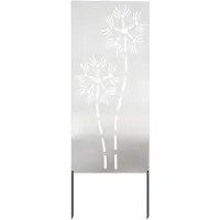 vidaXL Tuin Privacy Scherm Fretwerk Zilver 50 x 140 cm Roestvrij staal
