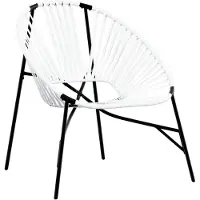 vidaXL Tuinstoelset, 3-delig, zwart en wit, polyrotan