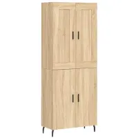 vidaXL Hoge kast 69,5x34x180 cm bewerkt hout sonoma eikenkleurig