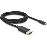DeLOCK USB Type-C to DisplayPort Cable (DP Alt Mode) 8K 60 Hz with HDR function 2 m black