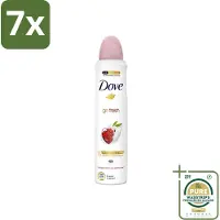 Dove 7 x - Deodorant - Spray Go Fresh - Granaatappel - Fruitige geur - 250 ml - Grootverpakking - Deodorant Spray - Granaatappel - Citroenverbena - Fruitige Geur - Anti-Transpirant