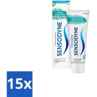 Sensodyne 15 x Tandpasta Deep Clean Gel 75 ml - Gevoelige Tanden - Tandgevoeligheid - Tandpasta - Fluoride - Gaatjes