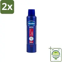 Vaseline - Men Active Dry - Deospray - Anti-Transpirant - 250 ml - Voordeelverpakking - 2 stuks - Anti-transpirant - Zweetbeheer