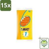 BIC 15 x - Scheermesjes - Sensitive - Enkel Mesje - Wegwerpmesjes - 10 Scheermesjes - Grootverpakking - Scheermesje - Wegwerpscheermesje - Gevoelige Huid - Roestvrij Staal - Polymerische Bekleding