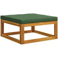 vidaXL - Modulaire - voetensteun - met - kussens - Massief - Acacia - Hout - Naturel