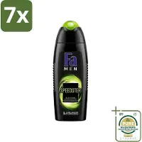 Fa 7 x Men - Douchegel - Speedster - Verfrissend & Energiek - Langdurig - 250 ml - Grootverpakking - Douchegel Mannen - Energieke Geur - Verfrissende Geur - Taurine - Langdurig Effect