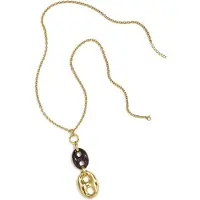 Yehwang Roestvrijstalen Lange Ketting met Organische Bedel – Simple Daily Simple Series