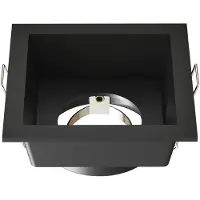 LEDVION – LED Inbouwspot Vierkant 85x85mm – Zwart – Dimbaar – GU10 – IP20