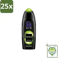 Fa 25 x Men - Douchegel - Speedster - Verfrissend & Energiek - Langdurig - 250 ml - Grootverpakking - Douchegel Mannen - Energie - Verfrissend - Taurine - Langdurig Effect