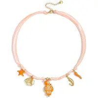 Yehwang Gevlochten Ketting met Vismotief – Vacation / Beach Romantic Series - Oranje