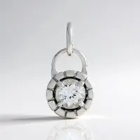 Cavill - Zilveren Hanger met 0,784 ct Ronde Danburiet uit Mexico - 925 Sterling Zilver met Platina Coating - Elegante Minimalistische Sieraad