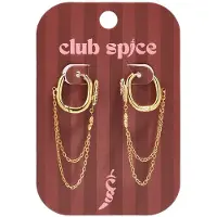 Yehwang Oorbellen met hangertjes van roestvrij staal en ketting, simple daily simple series, damessieraden - Goudkleur