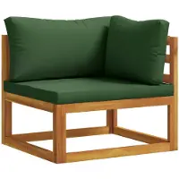 vidaXL Sectioneel hoekbank met kussens Massief Acacia Hout Naturel