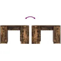 vidaXL Bureau 120x42x76 cm spaanplaat gerookt eikenkleurig