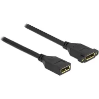 DeLOCK DisplayPort inbouwadapter (v-v) - versie 1.2 (4K 60Hz) / zwart - 1 meter