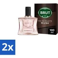 BRUT 2 x – Eau de Toilette – Musk – 100 ml - Musk - Eau De Toilette - Geur - Mannenparfum - Citrus