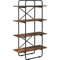 vidaXL Boekenplank 4-laags 60 x 35 x 140 cm PB Gerookt eiken