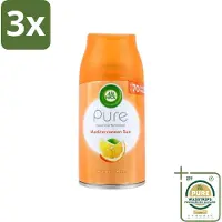 Air Wick 3 x - Luchtverfrisser Navulling - Mediterrane Zon - Automatische Spray - 250 ml - Grootverpakking - Luchtverfrisser - Geur - Automatische Spray - Navulling - Zon