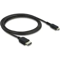 DeLOCK Premium Micro HDMI - HDMI kabel | Slimline | HDMI2.1 (8K 60Hz + HDR) | zwart | 2 meter