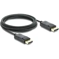 DeLOCK Coaxial DisplayPort cable 8K 60 Hz with braided coating 1 m