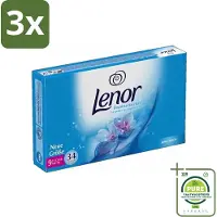 Lenor 3 x - Droogtrommeldoekjes - Aprilfris - Textielverfrisser - 34 Doekjes - Grootverpakking - Droogtrommeldoekjes - Frisheid - Wasdoekjes - Statische Elektriciteit - Textielverfrisser