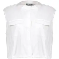 Geisha Gilet Drawstring White Maat: S | Gilets Outlet | Dames | Wit