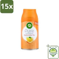 Air Wick 15 x - Luchtverfrisser Navulling - Mediterrane Zon - Automatische Spray - 250 ml - Grootverpakking - Luchtverfrisser - Automatische Geur - Zonnige Geur - Bloemige Geur - Geur Neutralisatie