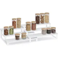 Songmics - Kruidenrek - Keukenrek Organizer - 2-Delig Set - Uittrekbaar en Stapelbaar - 3 Lagen per Rek