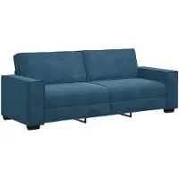 vidaXL Driezitsbank 220x78x84 cm fluweel blauw