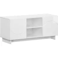 vidaXL Tv-meubel 90 x 34,5 x 40 cm Hoogglans Wit Bewerkt hout