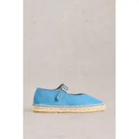 White Stuff Mary Jane Espadrilles Mid Blue Maat: 7 | Espadrilles Outlet | Dames | Blauw