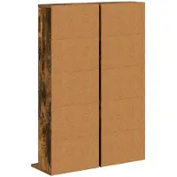 vidaXL CD Kast 2 st Gerookt eiken 33 x 23,5 x 97,5 cm Bewerkt hout