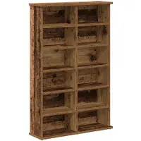 vidaXL CD Kast 2 st Oud hout 60 x 17 x 92 cm Bewerkt hout