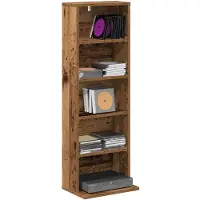 vidaXL CD Kast Oud hout 33 x 23,5 x 97,5 cm Bewerkt hout