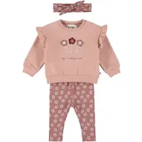 Dirkje Meisjes 3-delige Kledingset - Misty rose